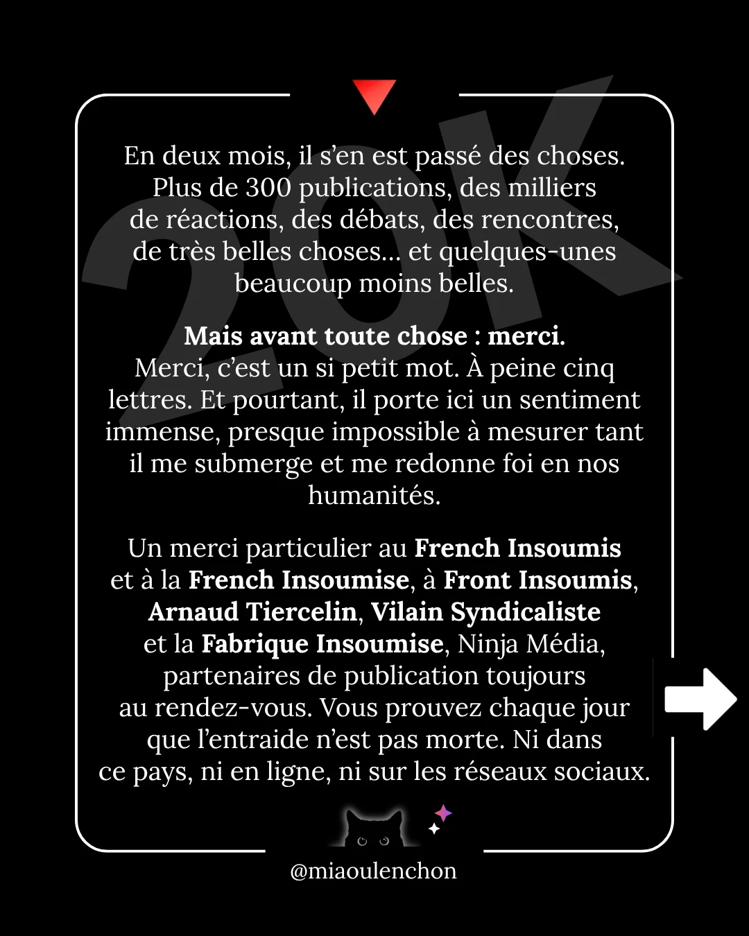 20 000 abonné·es, 8 millions de vues : merci — diapositive 2