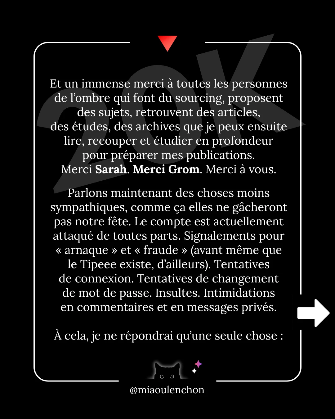 20 000 abonné·es, 8 millions de vues : merci — diapositive 3