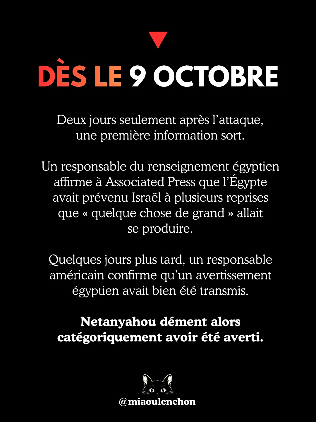 7 octobre : Netanyahou averti — diapositive 2