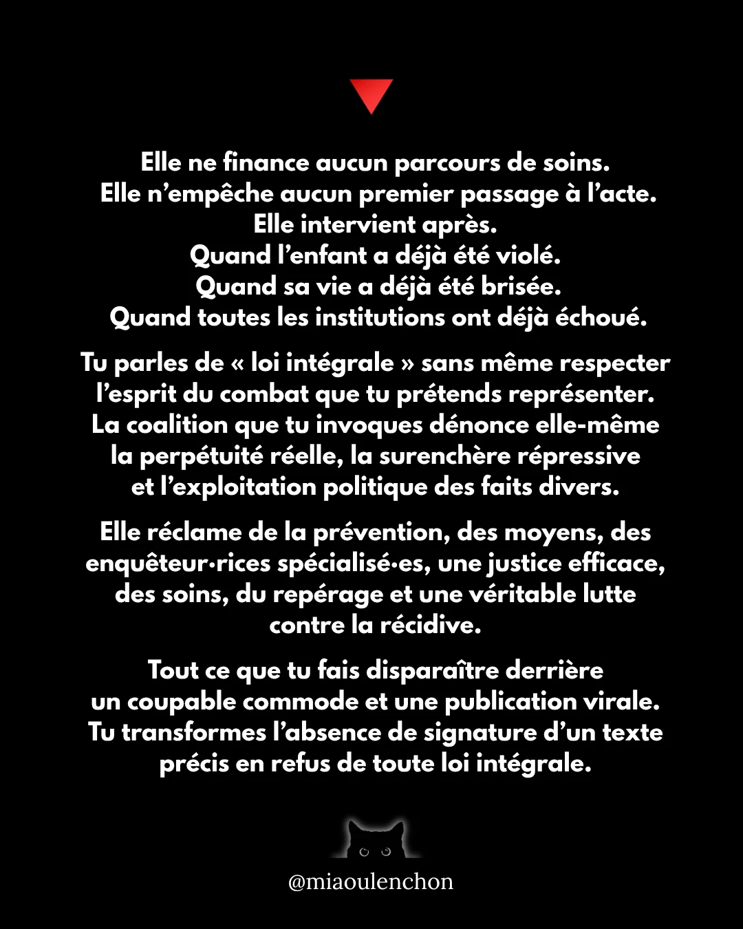 Réponse à Andréa Bescond : justice et protection des victimes — diapositive 2