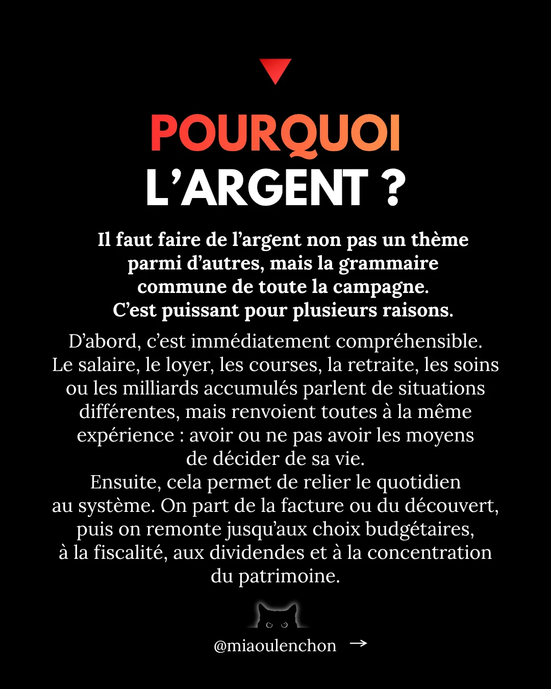 L’argent : l’axe central pour gagner en 2027 — diapositive 2
