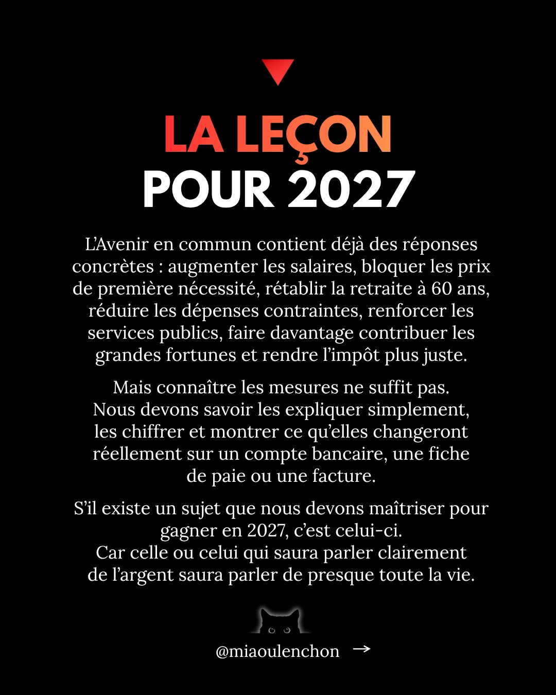 L’argent : l’axe central pour gagner en 2027 — diapositive 17