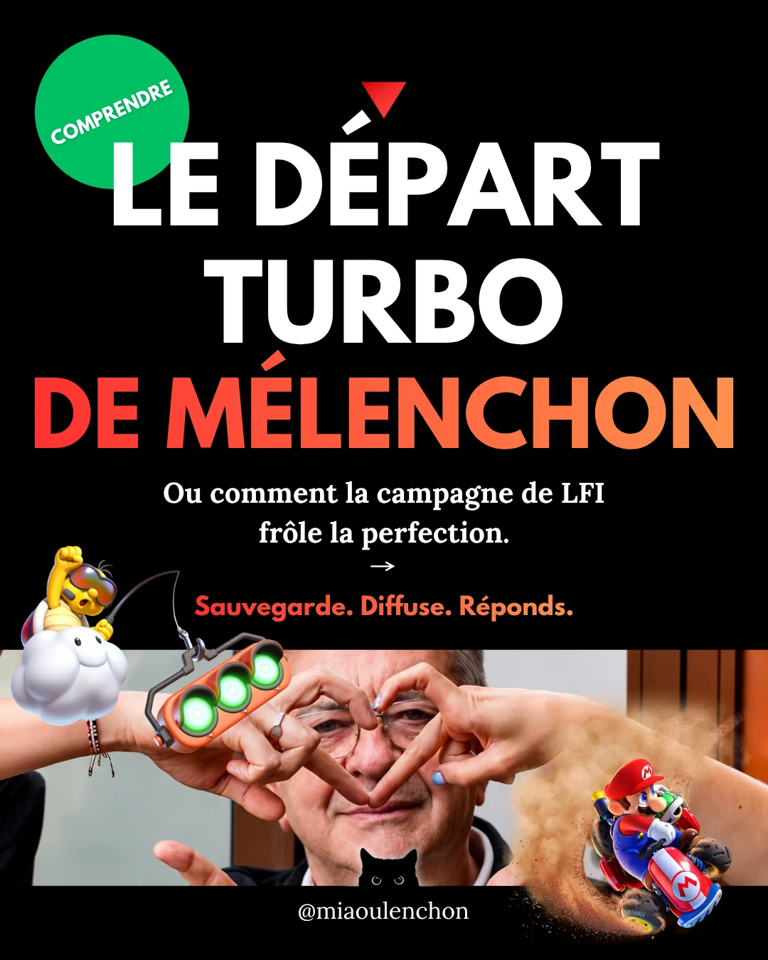 Le départ turbo de Mélenchon — diapositive 1