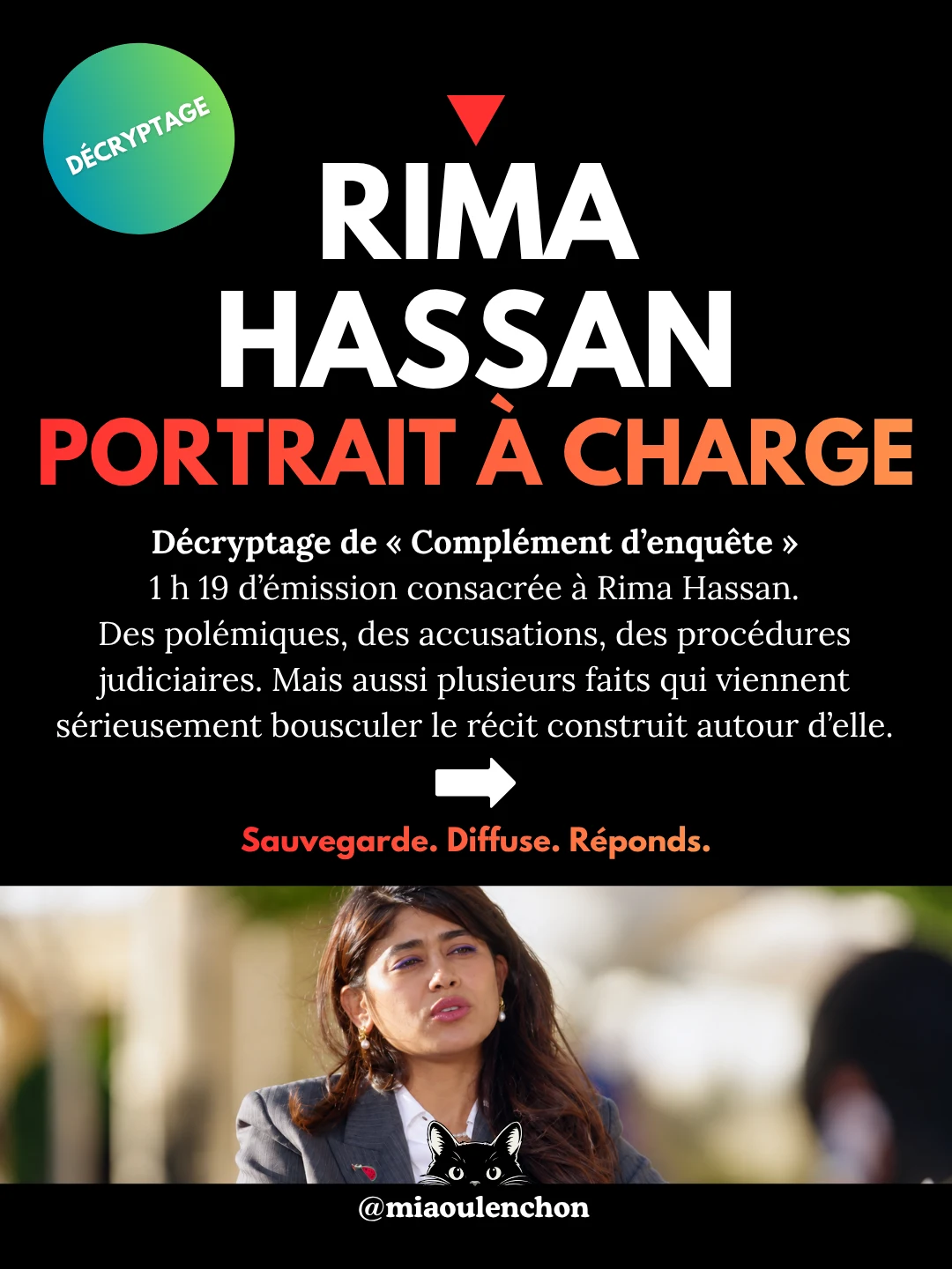 Rima Hassan : portrait à charge — diapositive 1