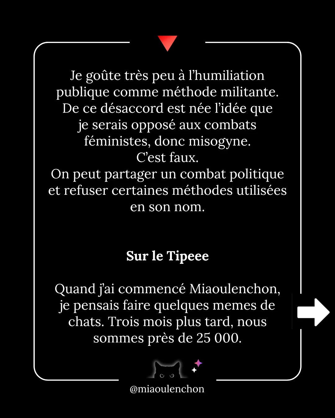 Ni la bave des crapauds, ni les grimaces de singe n’atteignent le vieux chat noir — diapositive 6
