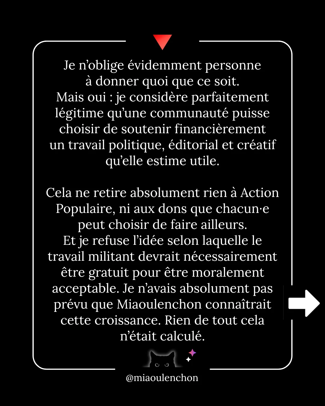 Ni la bave des crapauds, ni les grimaces de singe n’atteignent le vieux chat noir — diapositive 8