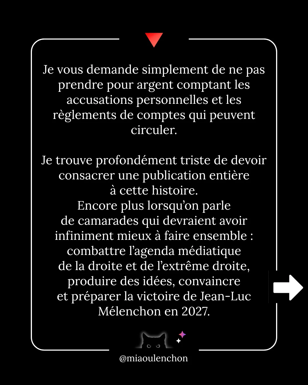Ni la bave des crapauds, ni les grimaces de singe n’atteignent le vieux chat noir — diapositive 10