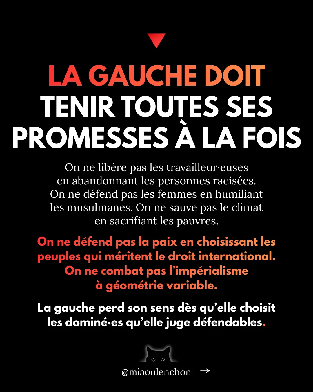 Diapositive 14 sur 17 : LA GAUCHE DOIT TENIR TOUTES SES PROMESSES À LA FOIS On ne libère pas les travailleur euses en…