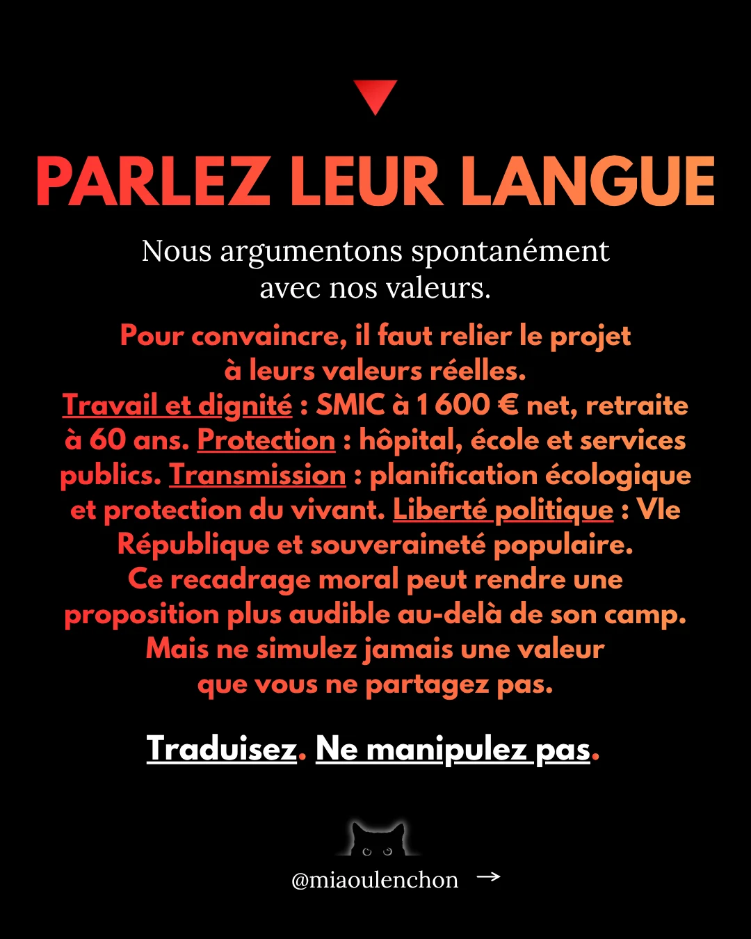 Le guide ultime pour que vos proches votent LFI en 2027 — diapositive 10