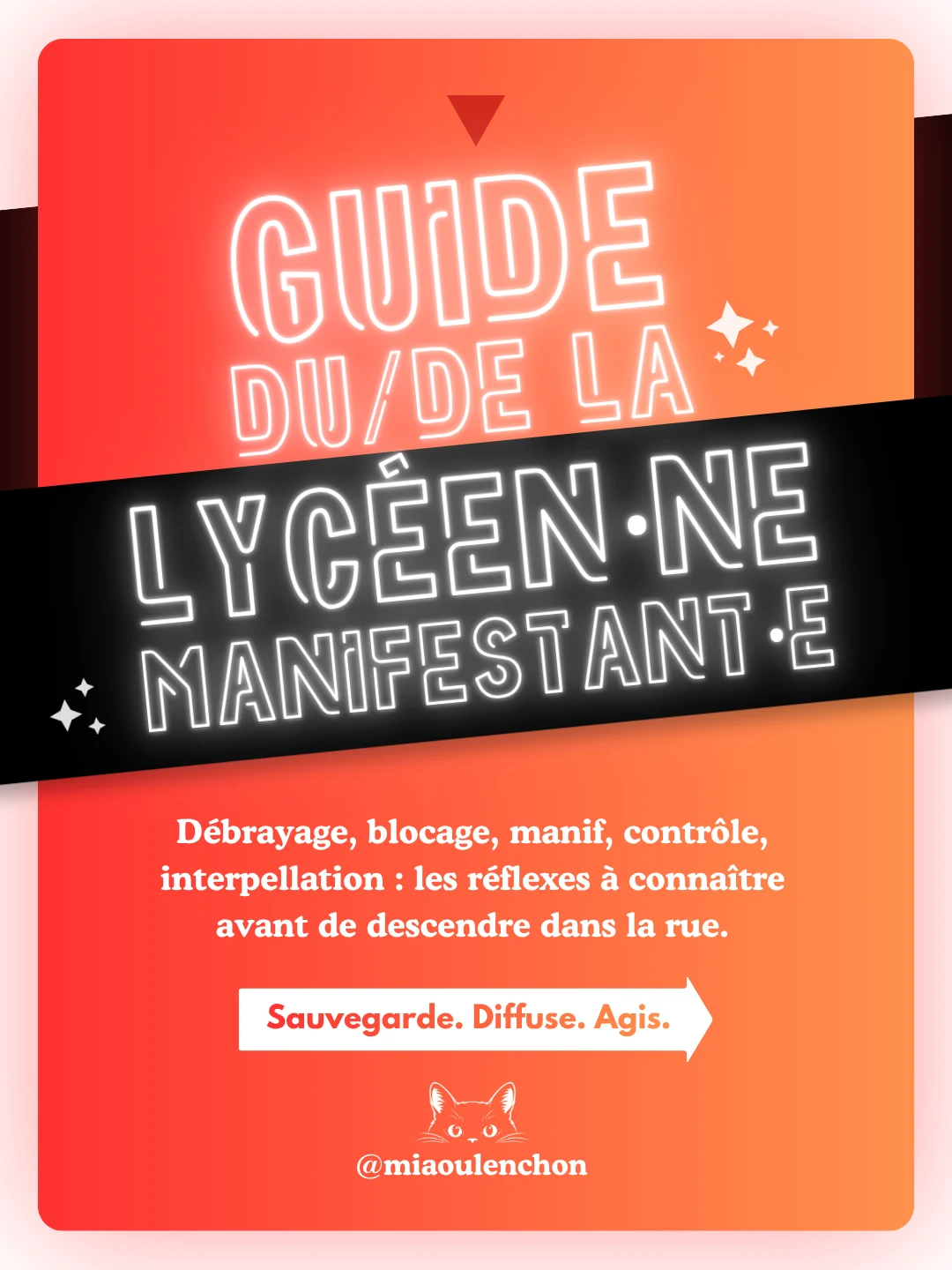 Guide du/de la lycéen·ne manifestant·e — diapositive 1