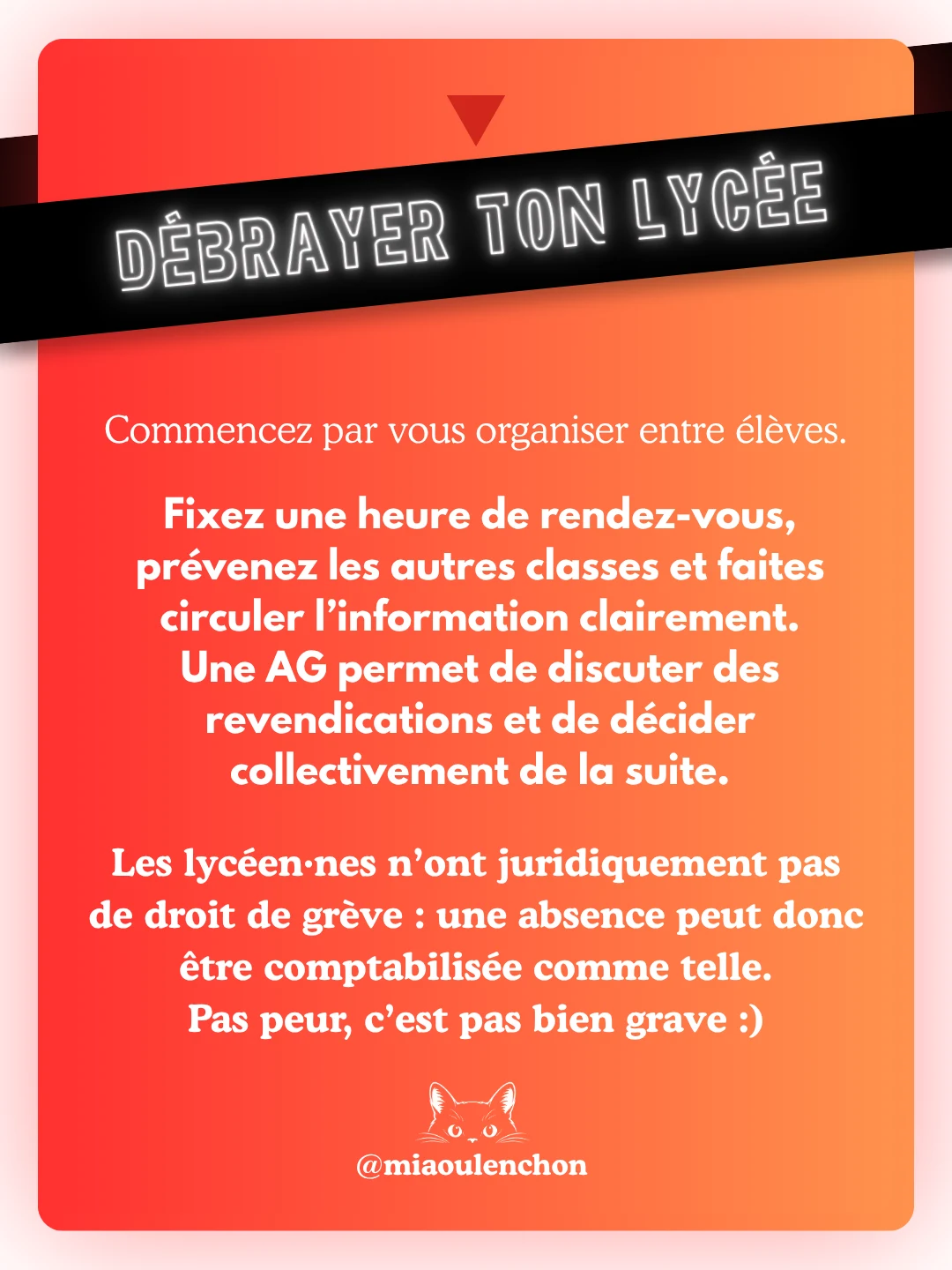 Guide du/de la lycéen·ne manifestant·e — diapositive 2