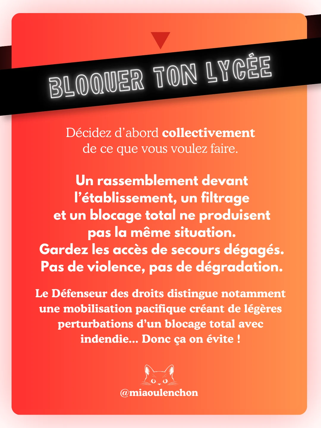 Guide du/de la lycéen·ne manifestant·e — diapositive 3