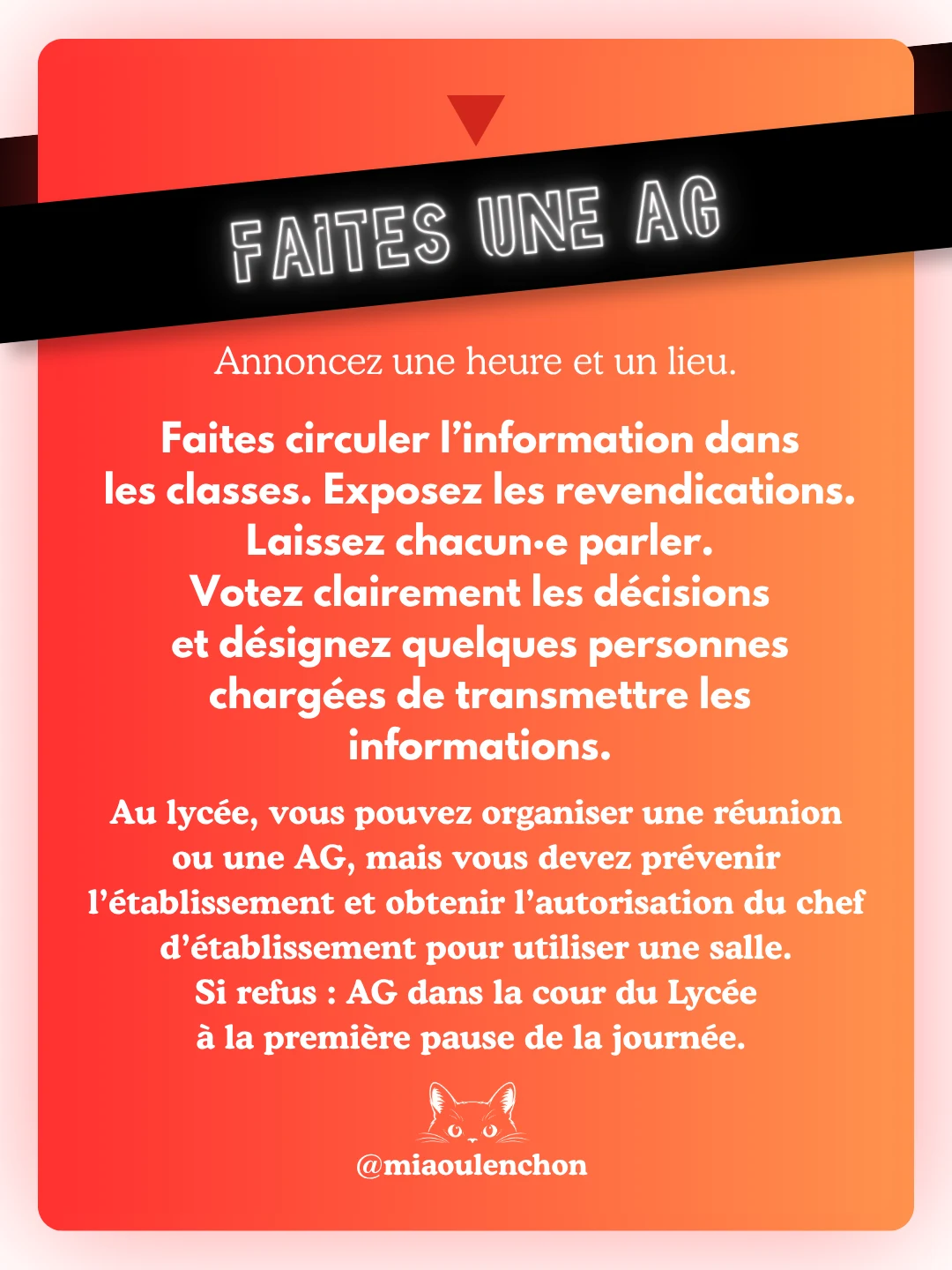Guide du/de la lycéen·ne manifestant·e — diapositive 4