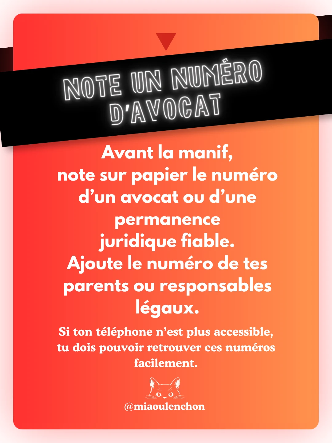 Guide du/de la lycéen·ne manifestant·e — diapositive 7