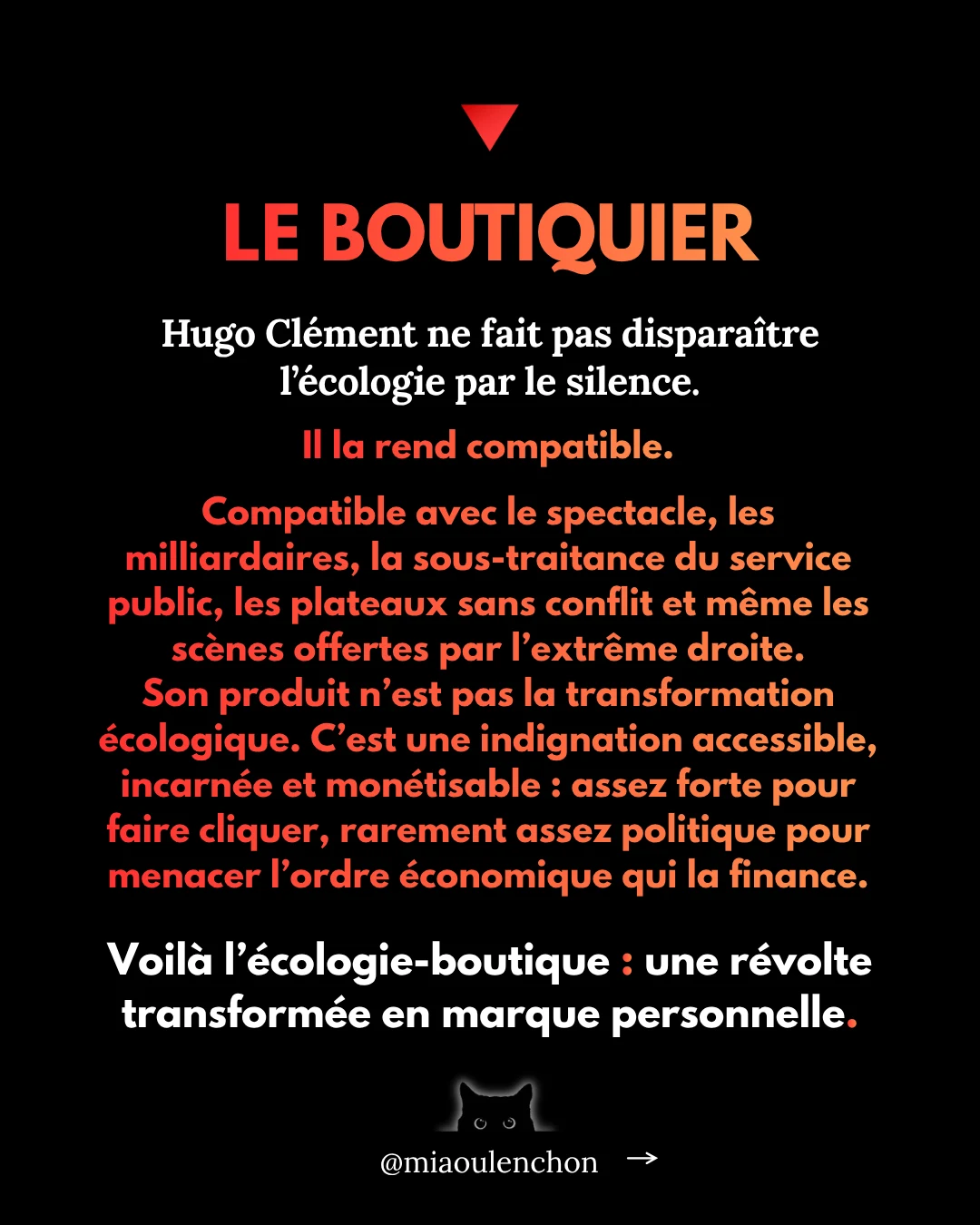 Hugo Clément : l’écologie-boutique — diapositive 17