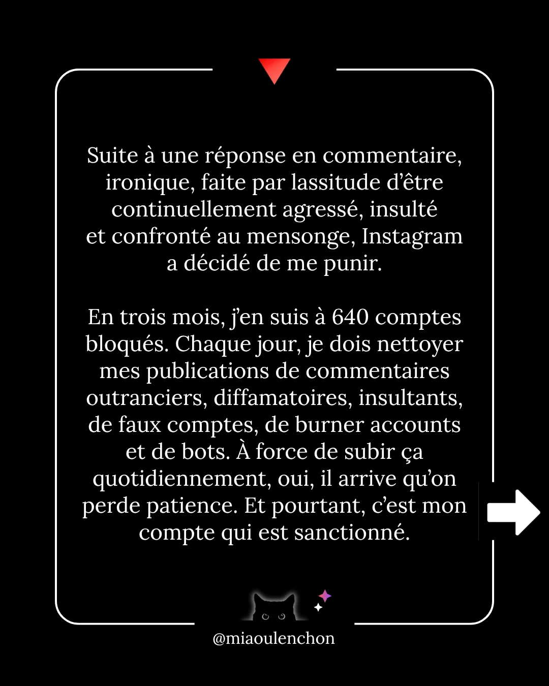 Instagram a strike mon compte — diapositive 2