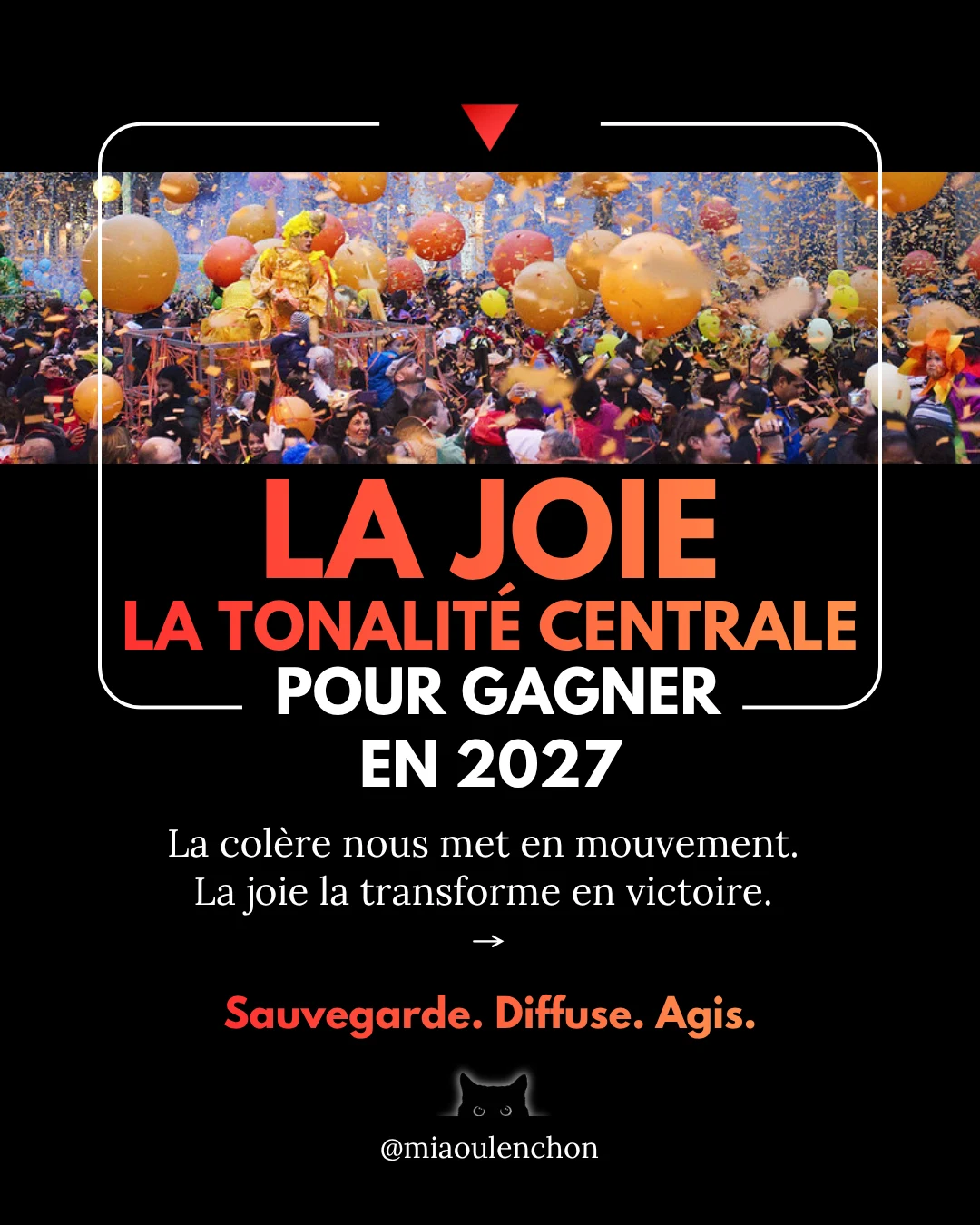 La joie : la tonalité centrale pour gagner en 2027 — diapositive 1