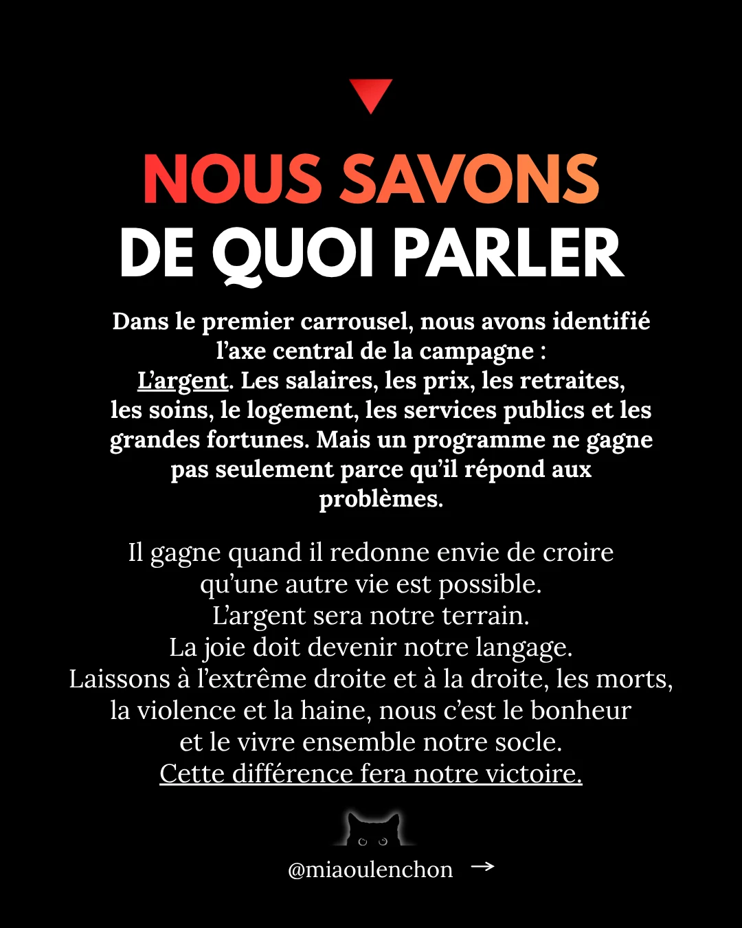 La joie : la tonalité centrale pour gagner en 2027 — diapositive 2