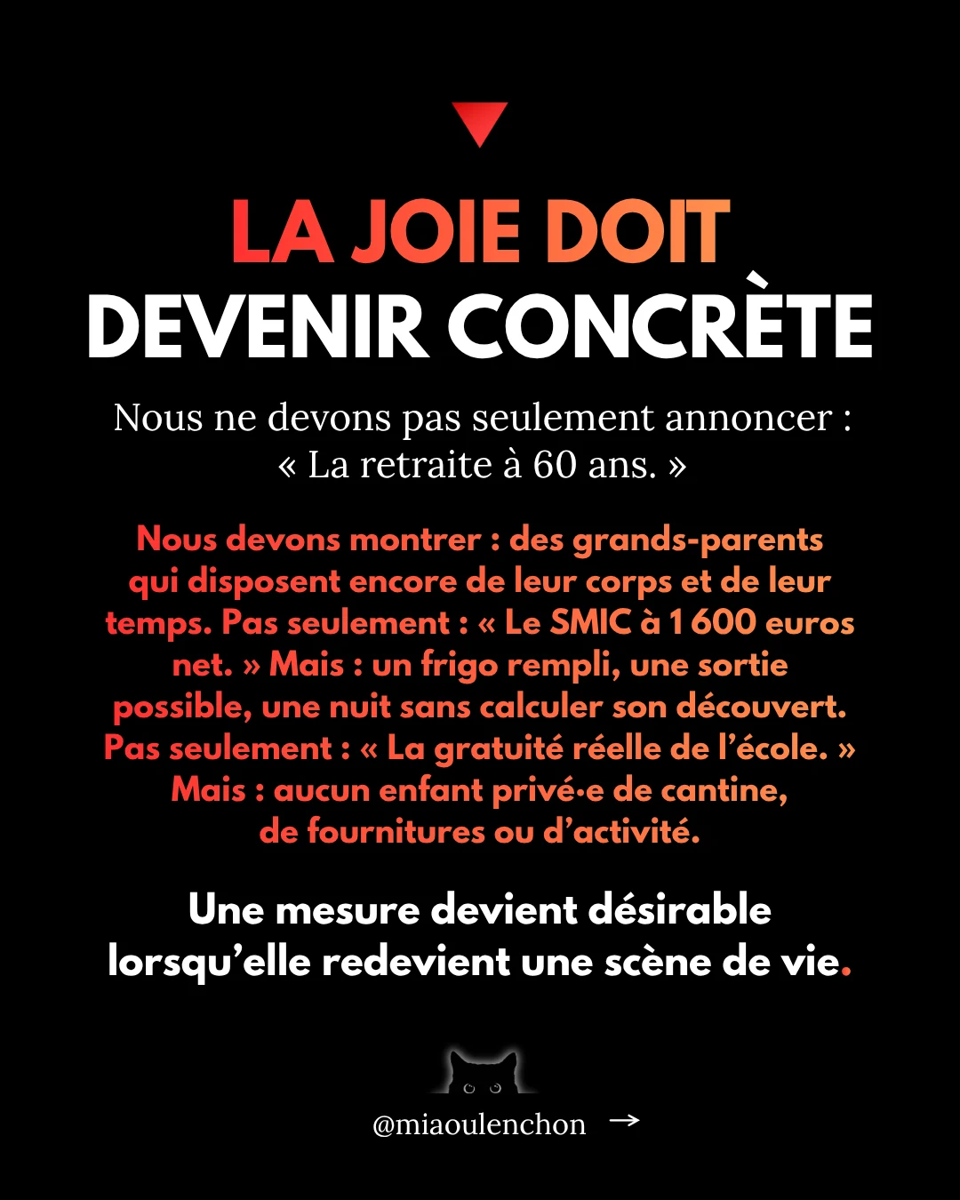 La joie : la tonalité centrale pour gagner en 2027 — diapositive 10