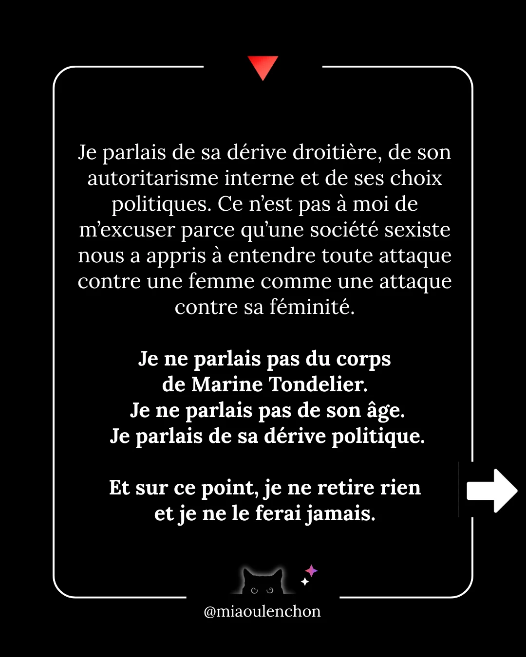 Non, je ne présenterai pas d’excuses — diapositive 10