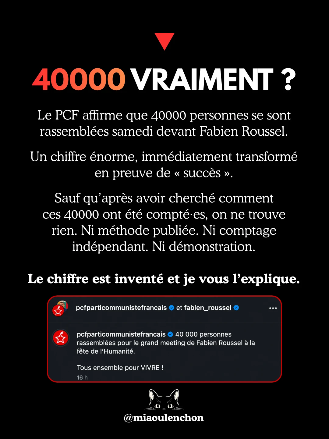 Le mytho de Fabien Roussel : 40 000 personnes — diapositive 2
