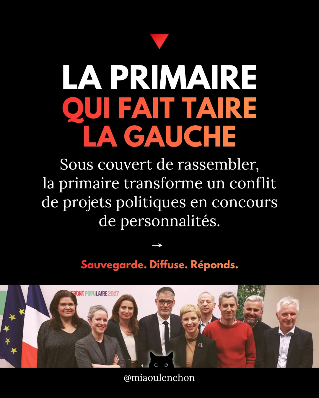 La primaire qui fait taire la gauche — diapositive 1