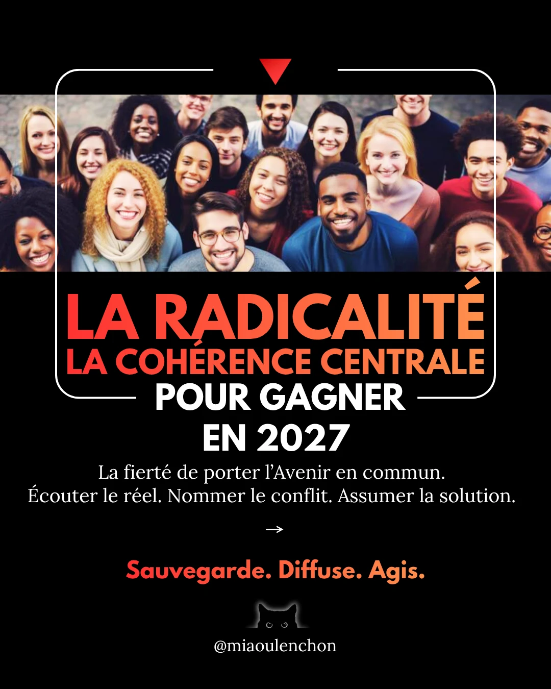 La radicalité : la cohérence centrale pour gagner en 2027 — diapositive 1
