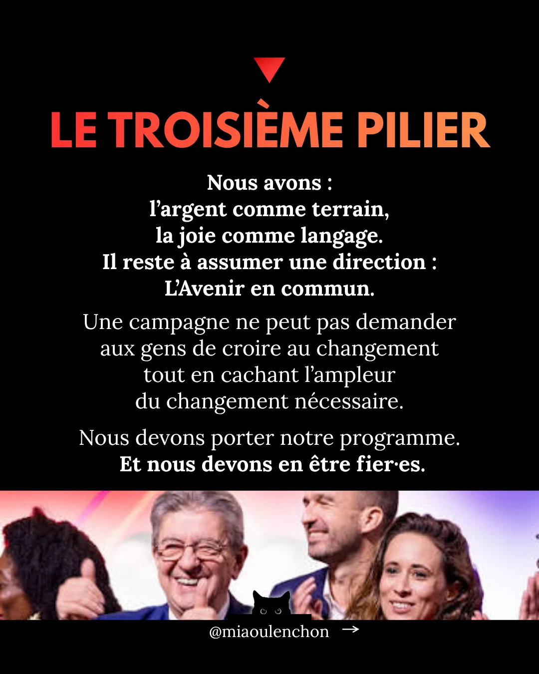 La radicalité : la cohérence centrale pour gagner en 2027 — diapositive 2