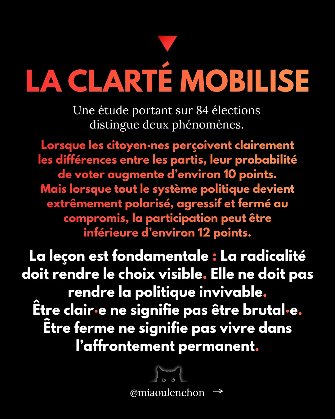 La radicalité : la cohérence centrale pour gagner en 2027 — diapositive 7