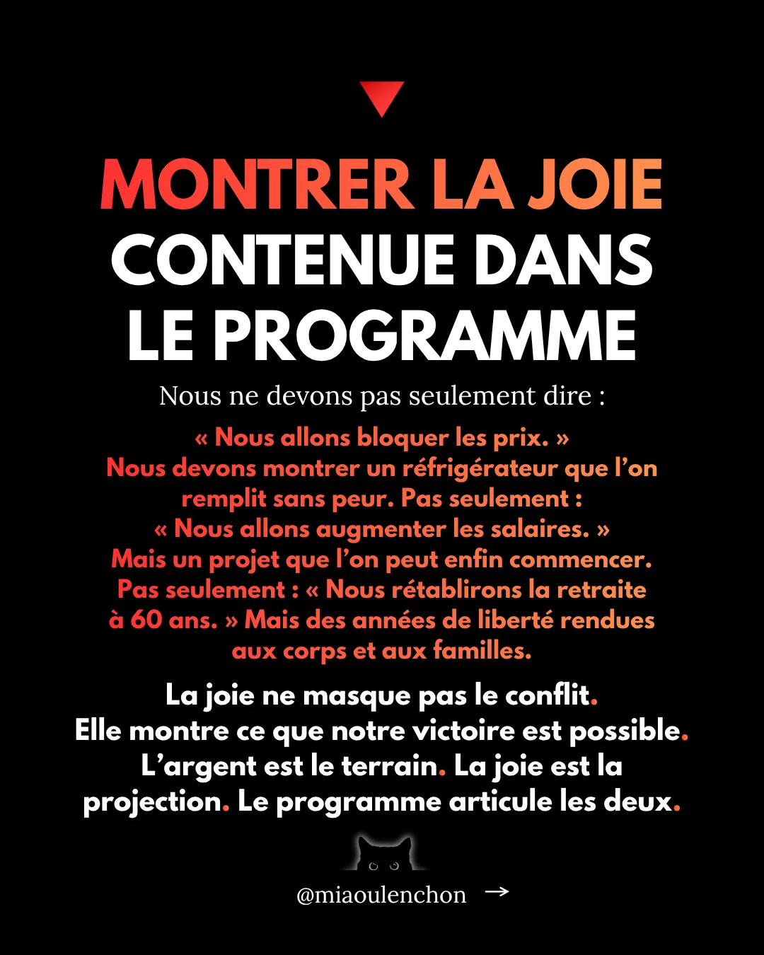 La radicalité : la cohérence centrale pour gagner en 2027 — diapositive 12