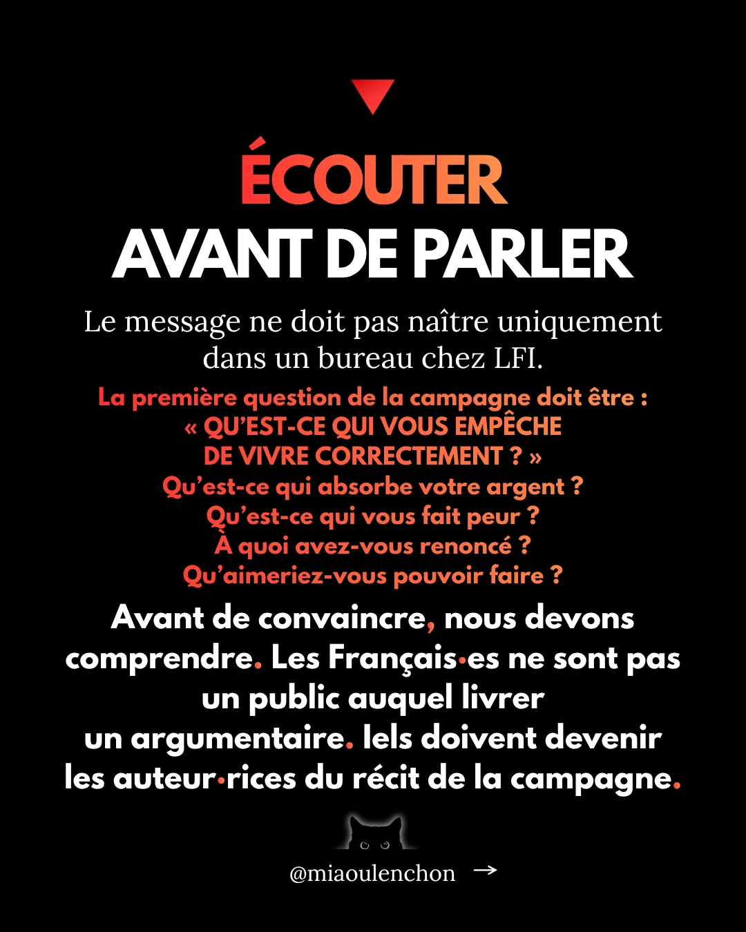 La radicalité : la cohérence centrale pour gagner en 2027 — diapositive 13
