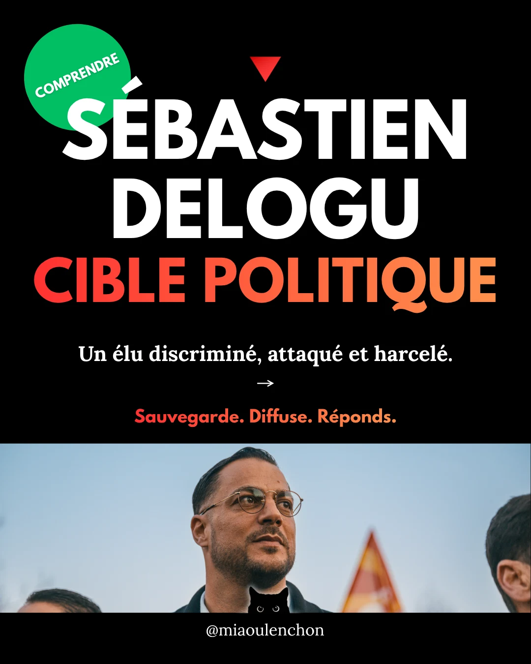 Sébastien Delogu : cible politique — diapositive 1