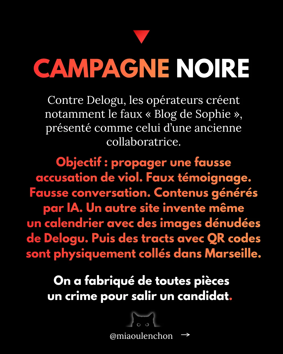 Sébastien Delogu : cible politique — diapositive 14