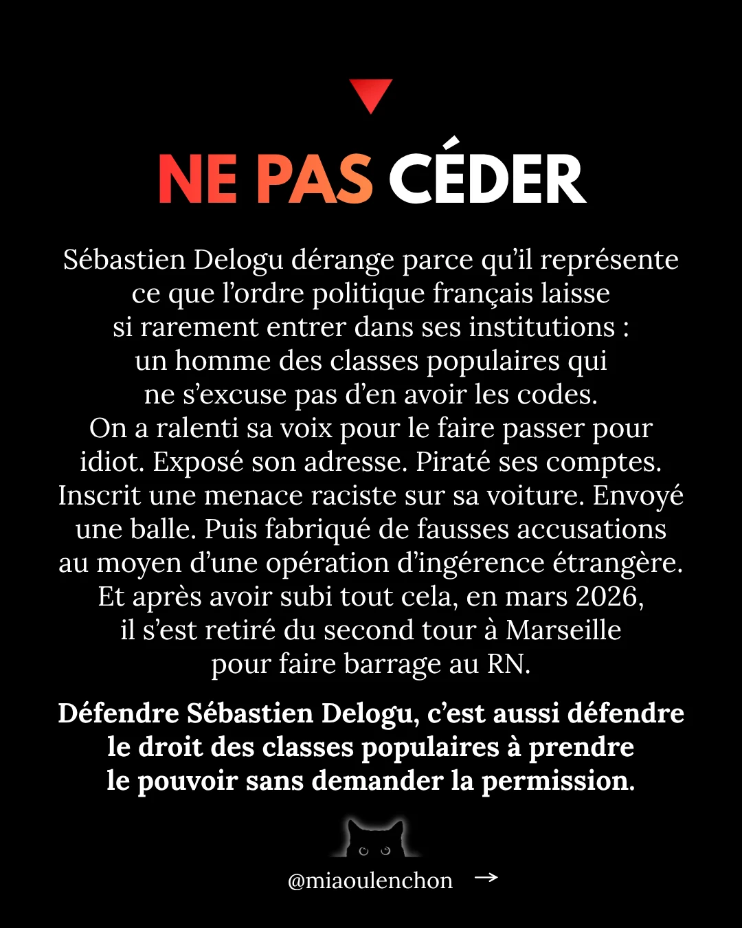 Sébastien Delogu : cible politique — diapositive 18