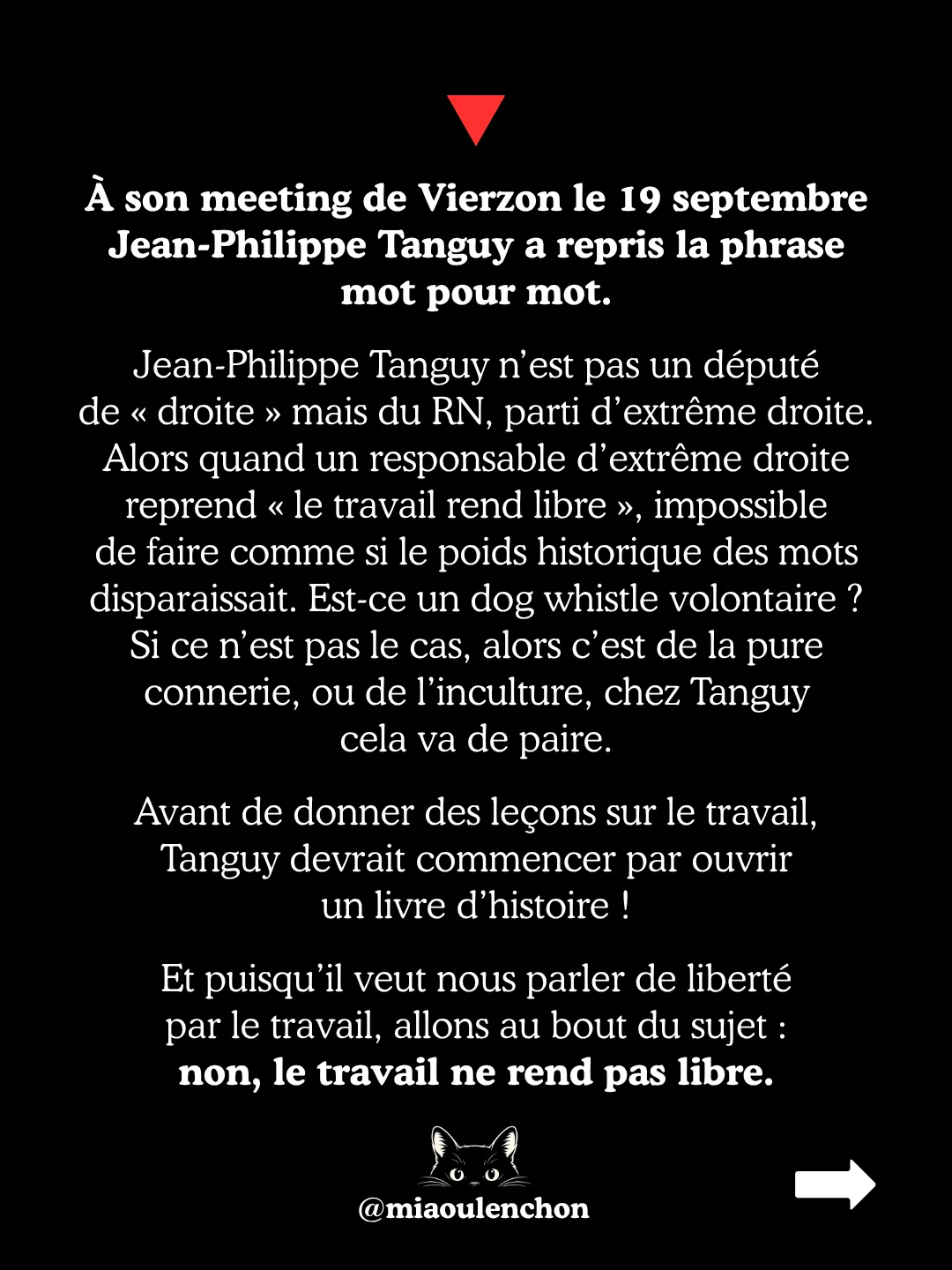 Non Jean-Philippe, le travail ne rend pas libre — diapositive 3