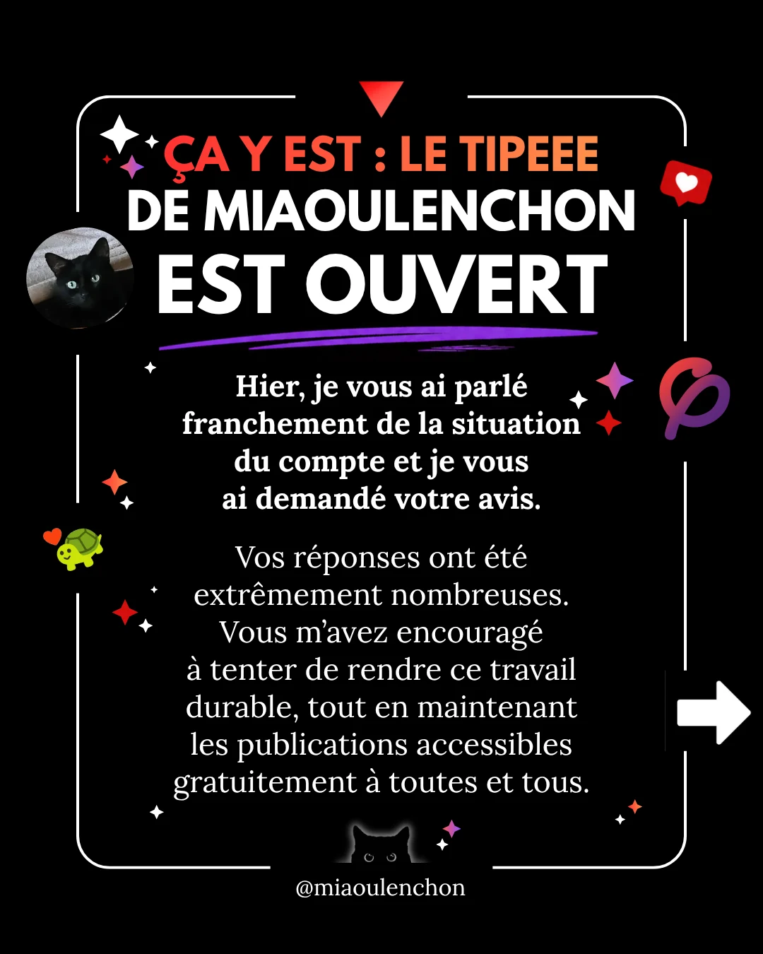 Le Tipeee de Miaoulenchon est ouvert — diapositive 1