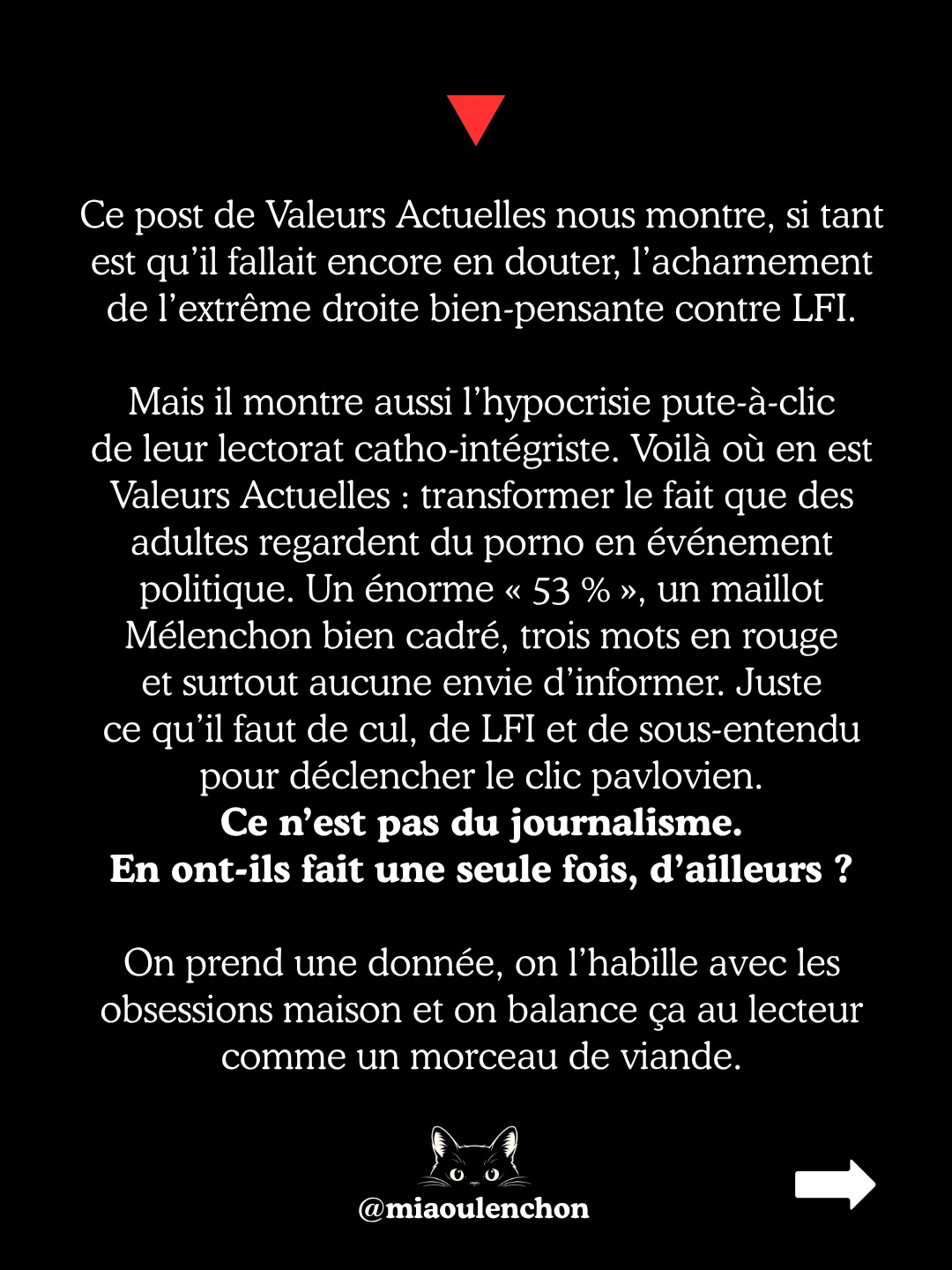 « Du porno de souche » : parodie des sondages Valeurs actuelles — diapositive 3