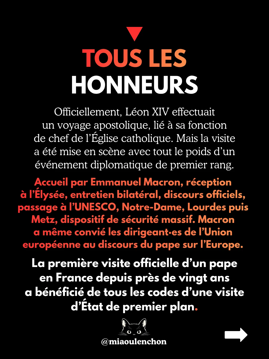 Visite du pape : la laïcité à géométrie variable — diapositive 3