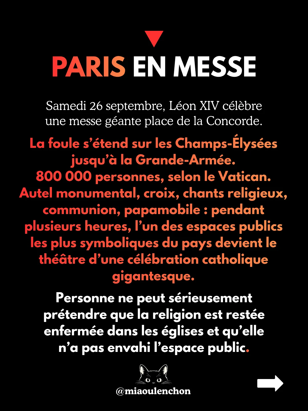 Visite du pape : la laïcité à géométrie variable — diapositive 4