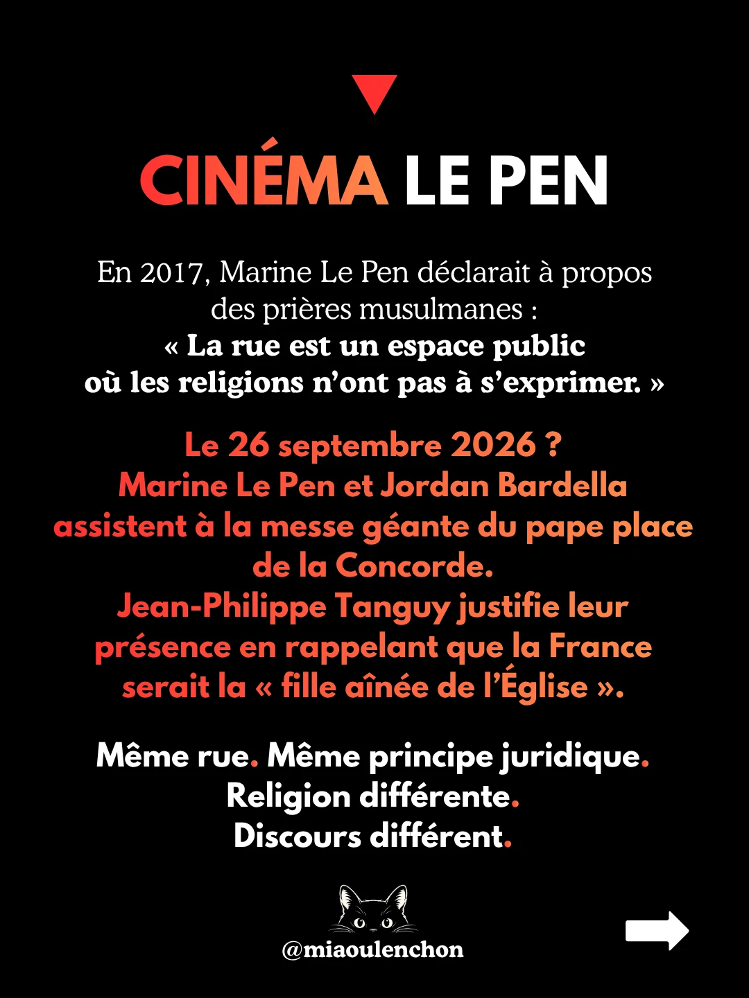 Visite du pape : la laïcité à géométrie variable — diapositive 9