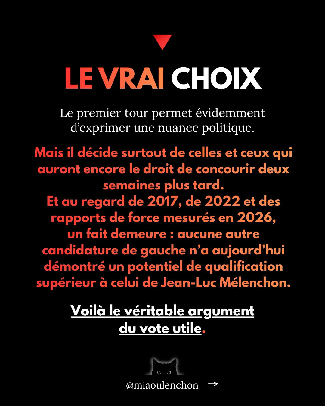 Le vote utile, c’est Mélenchon — diapositive 17
