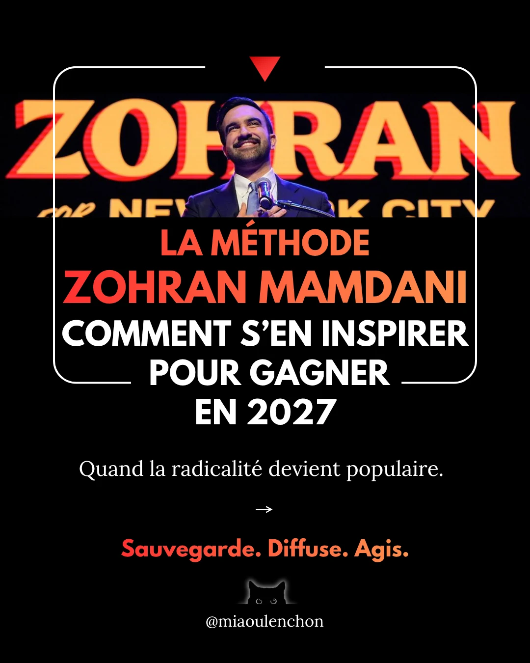 La méthode Zohran Mamdani : comment s’en inspirer pour gagner en 2027 — diapositive 1